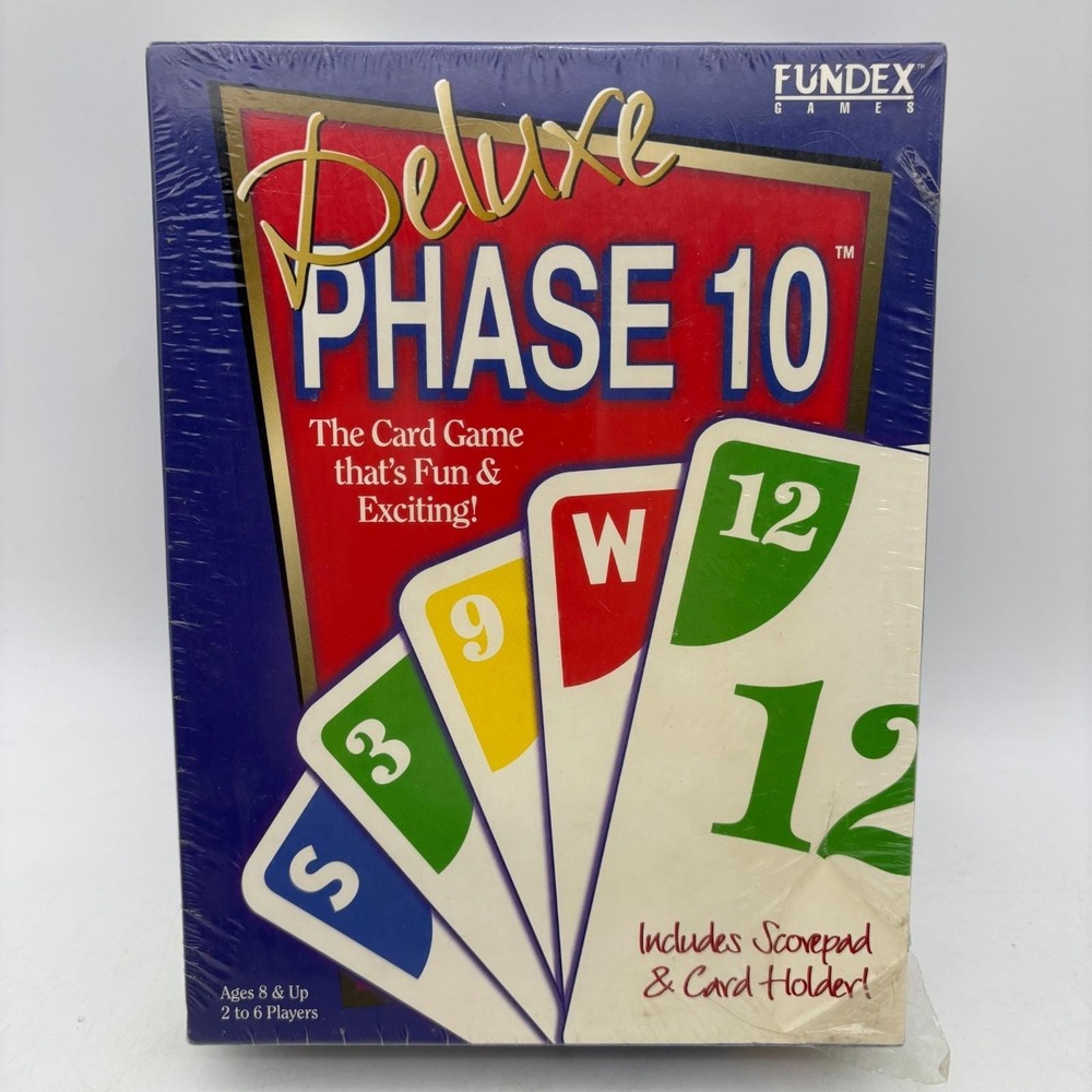 Deluxe Phase 10 Card Game SEALED Fundex 1998 Classic Family